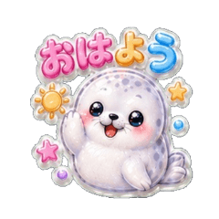 Cute Spotted Seal Stickers