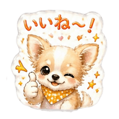 Puffy Sticker-Style Toy Poodle