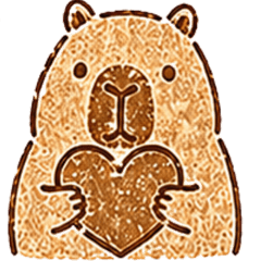 Cute Eraser-Style Capybara Stickers