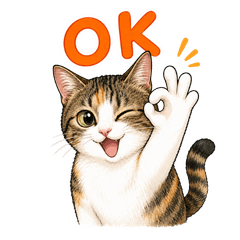 Mochi Calico Cat Family Stickers