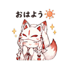 Japanese-style fox character
