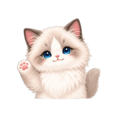 Fluffy Ragdoll DailyStickers