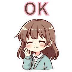 Cute everyday stickers soft girl style 1