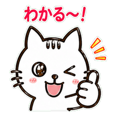Empathy Stamps with White Cat