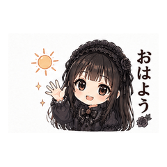 Gothic Lolita Girl Stamps