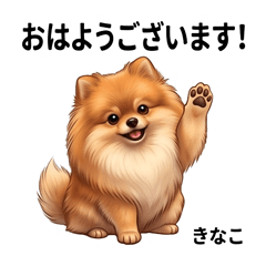 Kinako Pomeranian Mood Stickers Vol.1