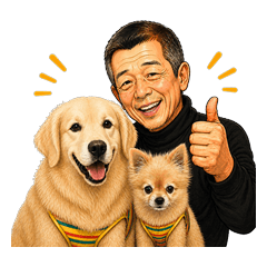 Jiji & Happy Dogs Stickers
