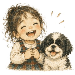 Everyday Girl & Black-and-White ShihTzu
