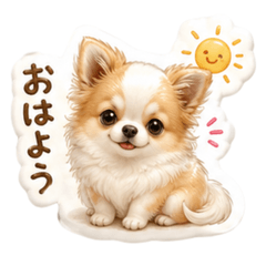 Fluffy Chihuahua Puffy Stickers