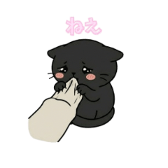 Cute Needy Black Cat Stickers