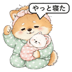 Mama Shiba Real Life Stickers 24