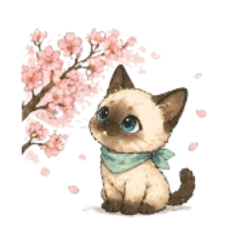 Siamese Cat: Seasonal Event Stickers