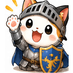 Knight Calico Cat Stickers