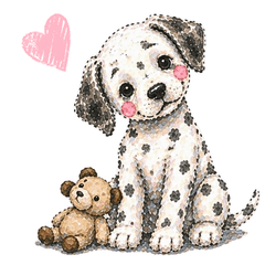 Dalmatian Puppy Watercolor Stickers
