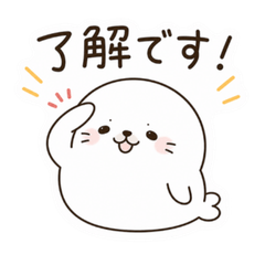 A cute and relaxed seal sticker