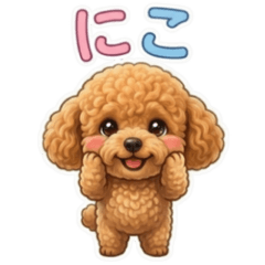 Fluffy Toy Poodle - Daily Stickers