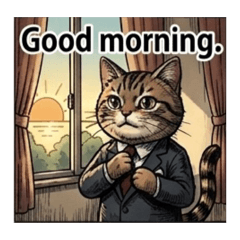 Intense Business Cat: English