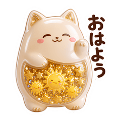 Glittery 3D Kitty Stickers