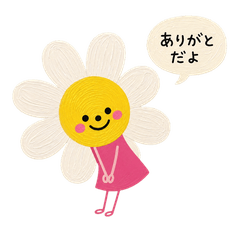 Healing flower character stickers