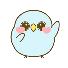 Round & Soothing Light Blue Parakeet