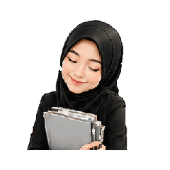 Hijab Office Girls Cute Stickers For You