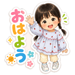 Strawberry Girl Daily Stickers