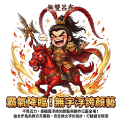 霸氣降臨！無雙呂布無字浮誇顏藝