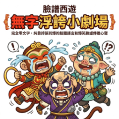 臉譜西遊！悟空八戒沙僧無字浮誇小劇場