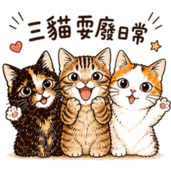 三貓耍廢日常