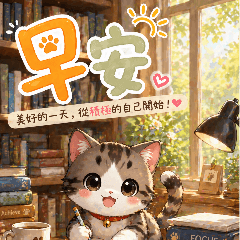 Cute Cat Daily Greetings Big Stickers