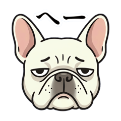 Drowsy French Bulldog [Feelings on Face]
