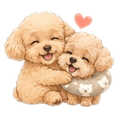 貴賓狗勾♡滷蛋布丁的療癒貼貼