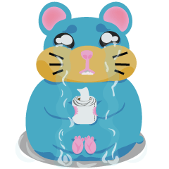 cute blue ham