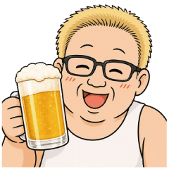 Lovable Beer Uncle Stickers