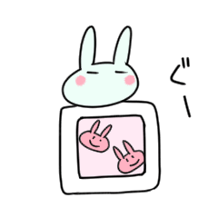 Funny, cute & gentle stickers - Rabbit2