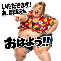 Chubby Blonde Heroine Stickers