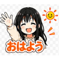 Cute Daily Life & Money Girl Stickers