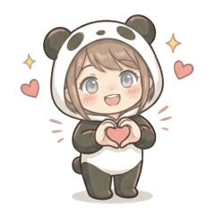 Panda Onesie Girl: Daily Stickers