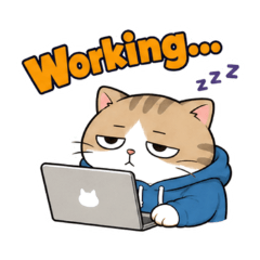 Lazy Cat Remote Work Life