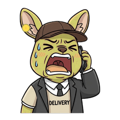 Kangaroo Delivery Worker Stickers