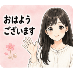 Cute & Elegant Daily Black Long Hair Ver