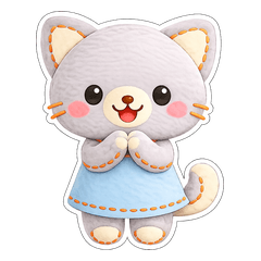 Mi-chan's Cat: Polite Stickers