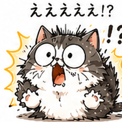 Cat's Exaggerated Reaction Stickers