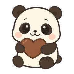 Happy Choco Panda Stickers