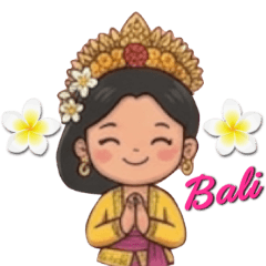 Bali Charming Girl Daily Stickers