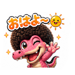Afro Crocodile Daily Stickers