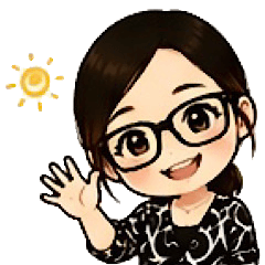 Thoughtful Glasses Girl Stickers1