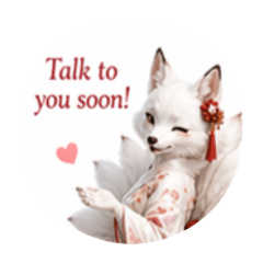 Japanese Yokai Sticker KyubinoKITSUNE 1