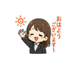 Cute Japanese Office Lady Stickers