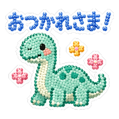 Iron-Bead Dinos: Pixel Stickers 24